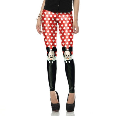Active Women Minnie Mickey Yoga Gym Leggings Athletic Women Sport Clothing-10