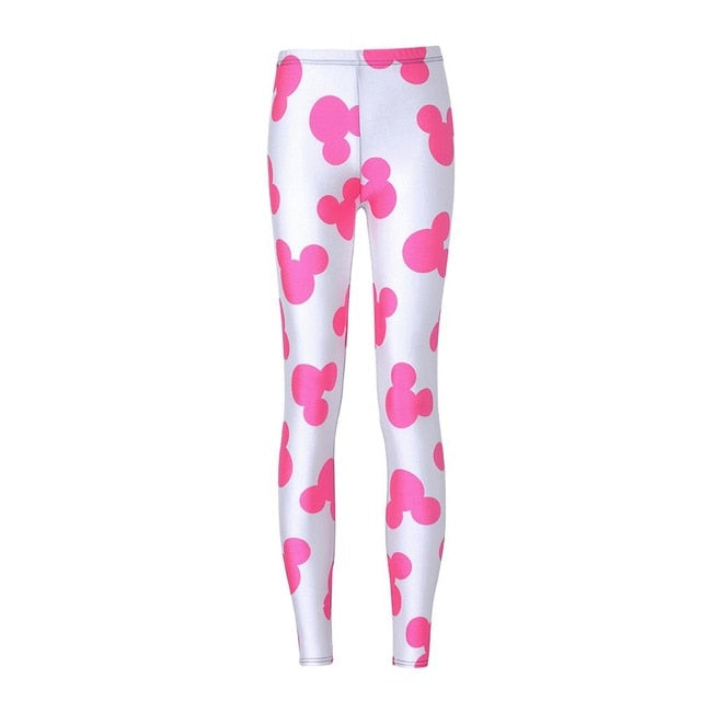 Active Women Minnie Mickey Yoga Gym Leggings Athletic Women Sport Clothing-2