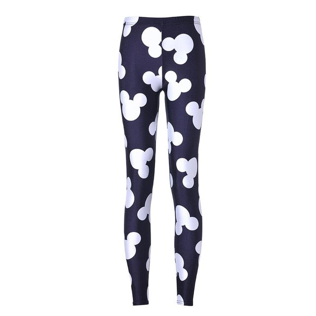Active Women Minnie Mickey Yoga Gym Leggings Athletic Women Sport Clothing-7