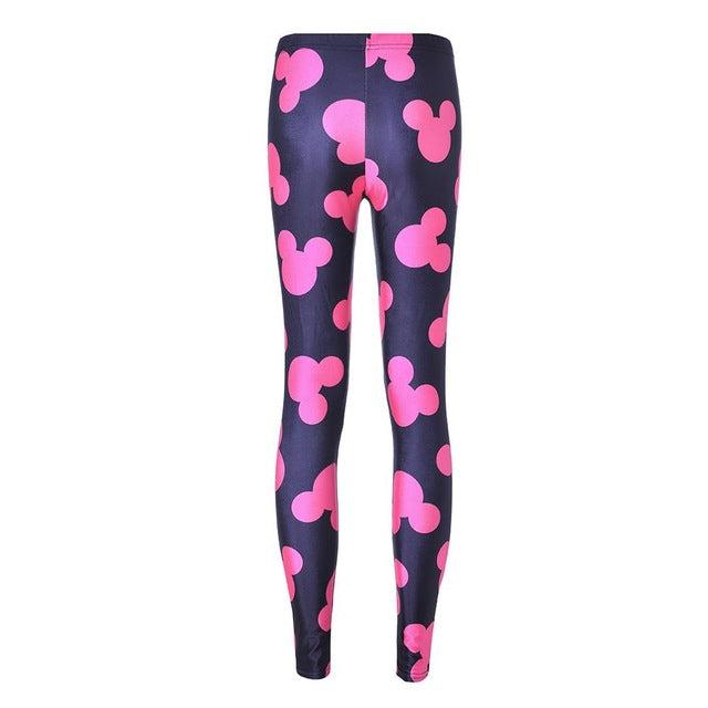 Active Women Minnie Mickey Yoga Gym Leggings Athletic Women Sport Clothing-6